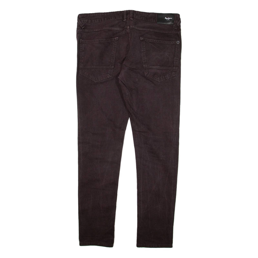 PEPE JEANS Mens Trousers Black Slim Tapered W34 L32