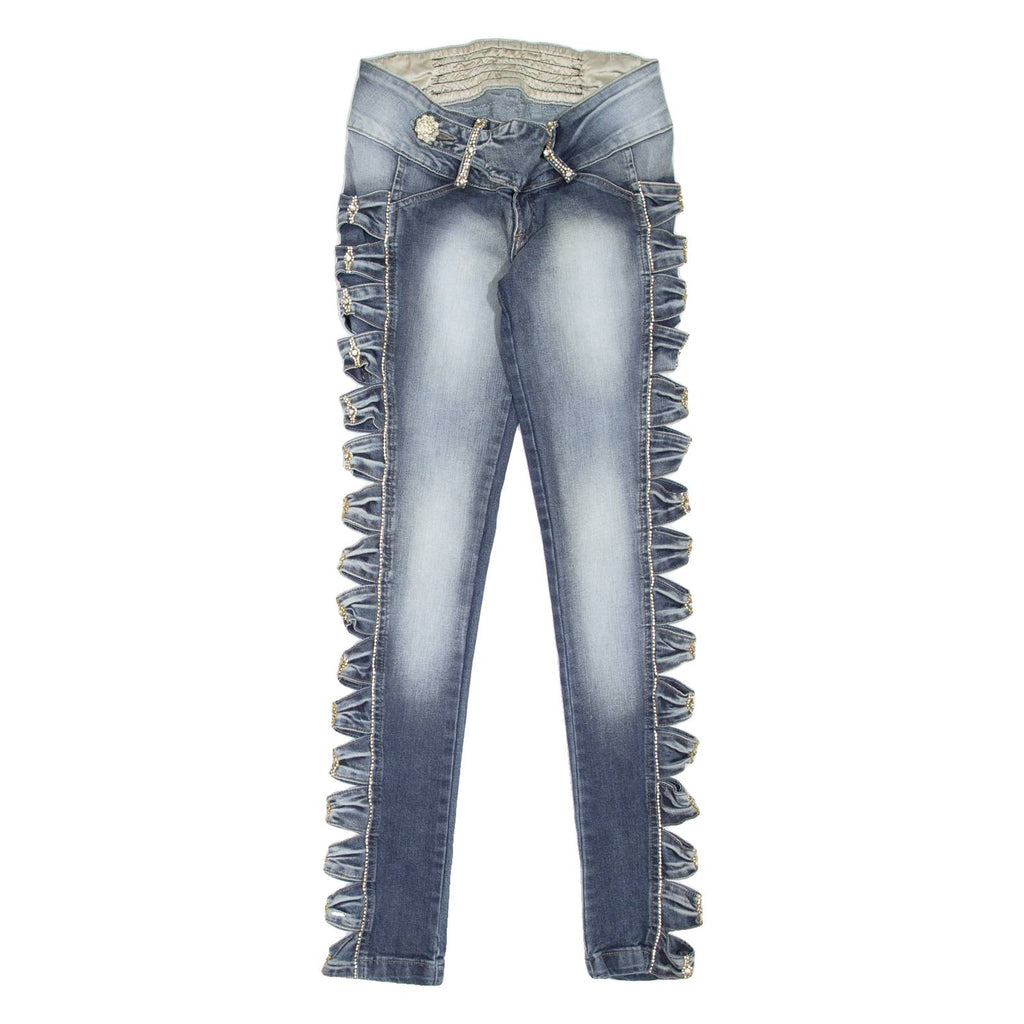 CARPAM Womens Jeans Blue Slim Skinny Stone Wash W26 L32