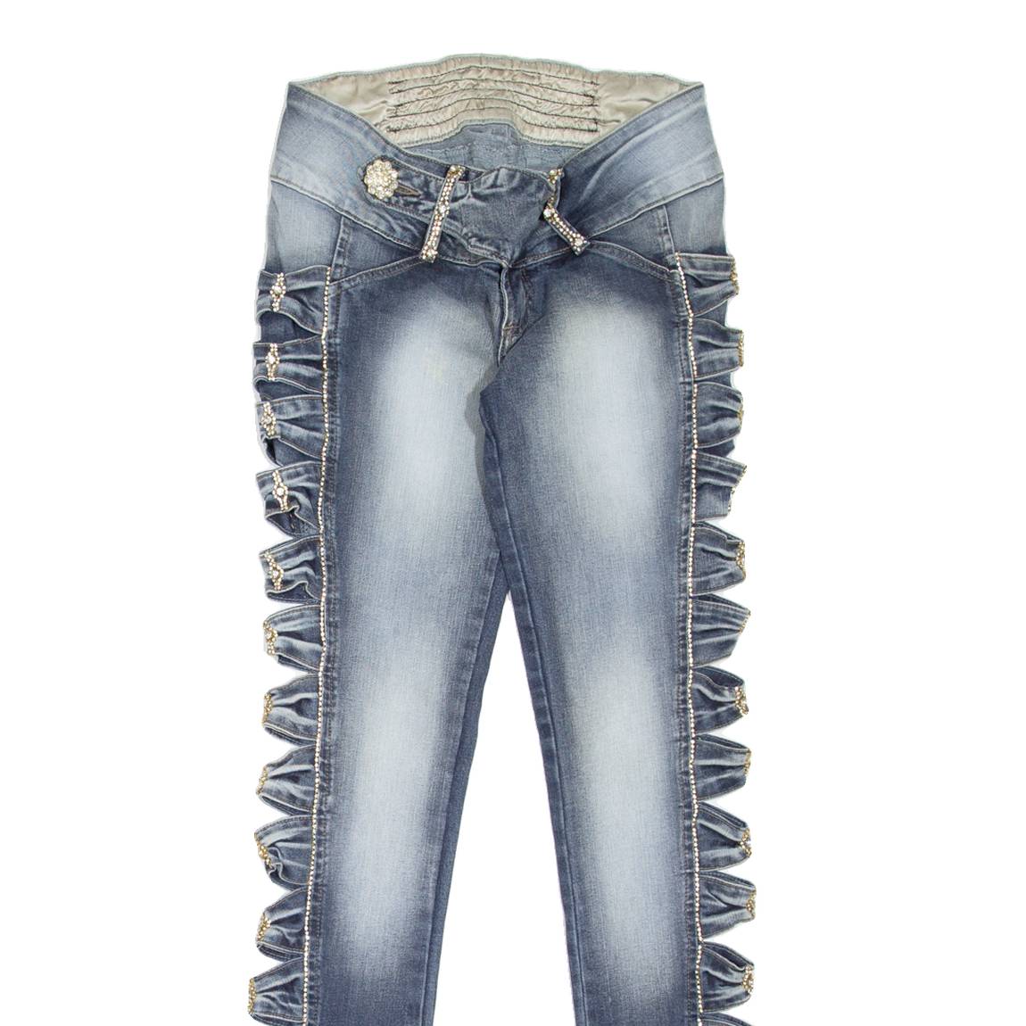 CARPAM Womens Jeans Blue Slim Skinny Stone Wash W26 L32