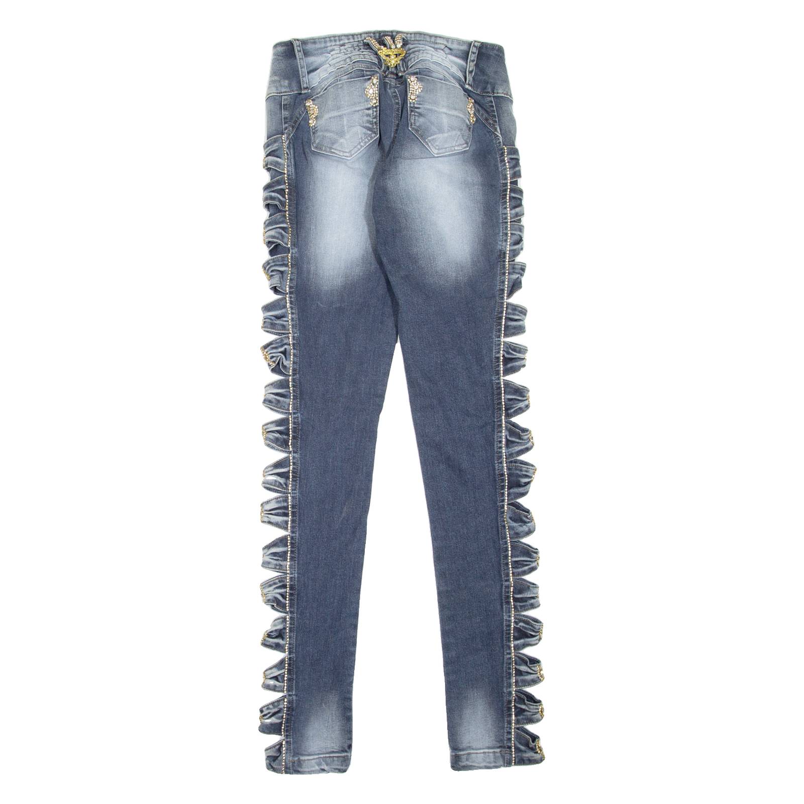 CARPAM Womens Jeans Blue Slim Skinny Stone Wash W26 L32