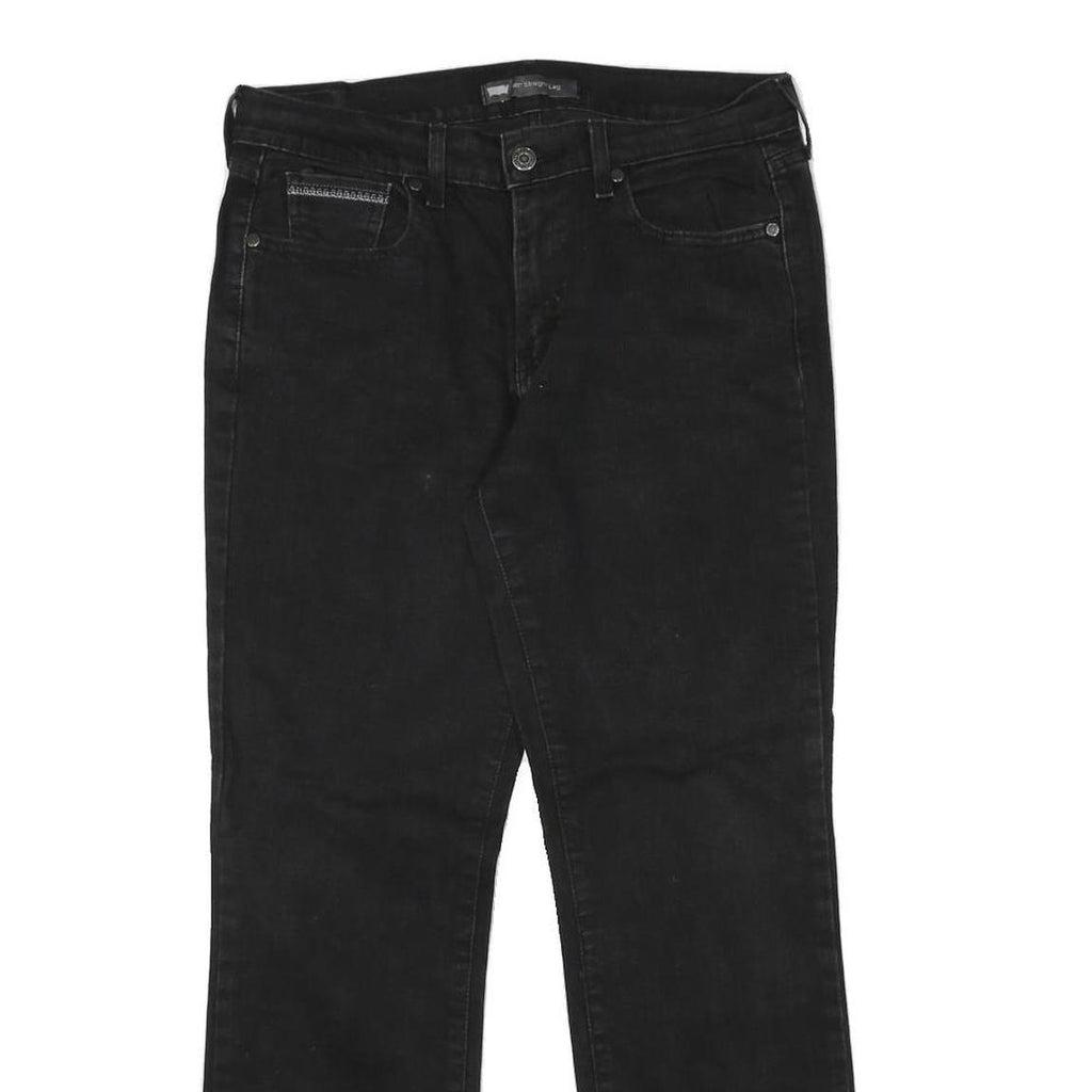 LEVI'S 505 Womens Black Regular Straight Denim W30 L28 Classic Fit Jeans