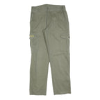 BERNWALT Womens Cotton Blend Green Regular Cargo Trousers W30 L32 Casual