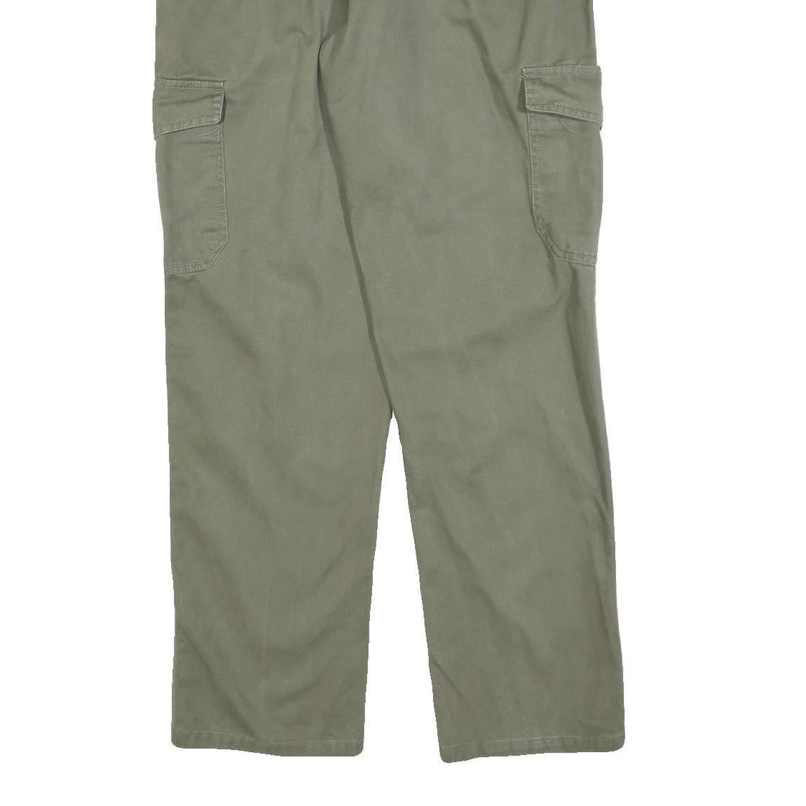 BERNWALT Womens Cotton Blend Green Regular Cargo Trousers W30 L32 Casual