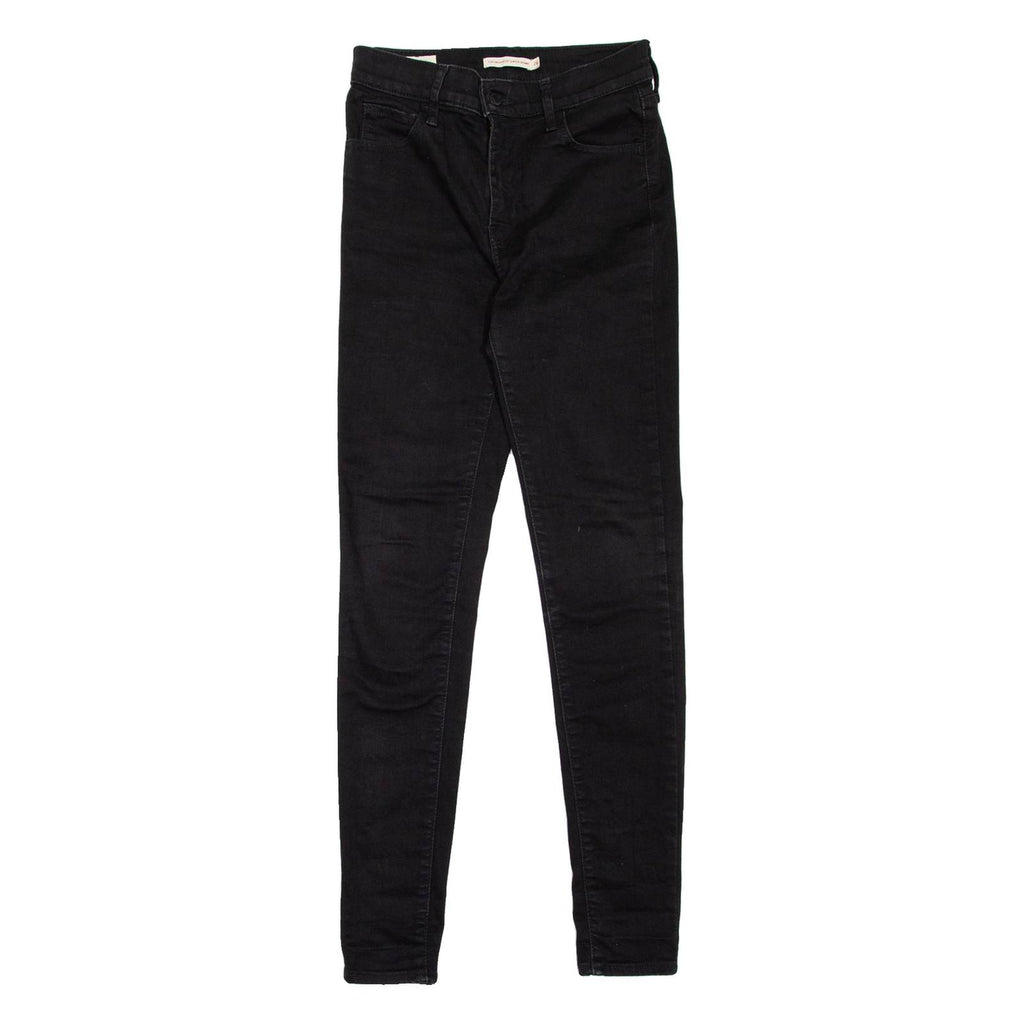 LEVI'S 720 High Rise BIG E Womens Jeans Black Slim Skinny W26 L30
