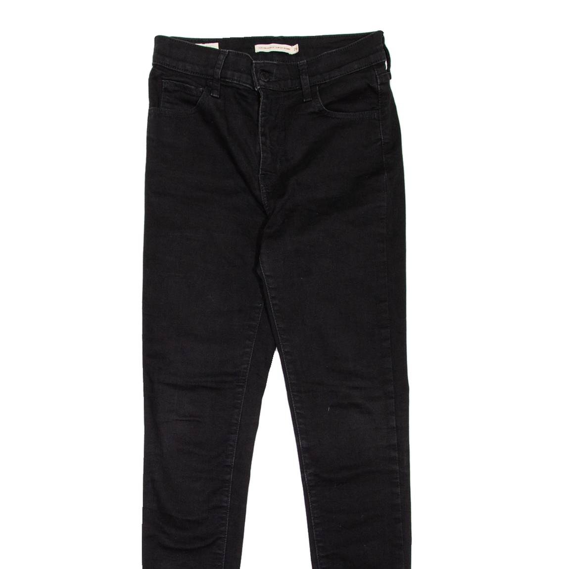 LEVI'S 720 High Rise BIG E Womens Jeans Black Slim Skinny W26 L30