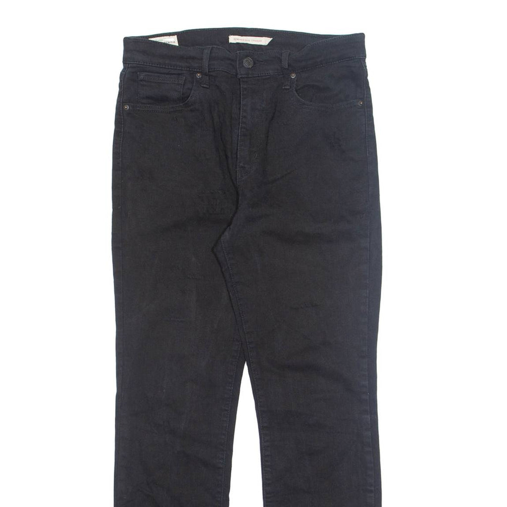 LEVI'S Womens Jeans Black Regular Tapered W29 L27