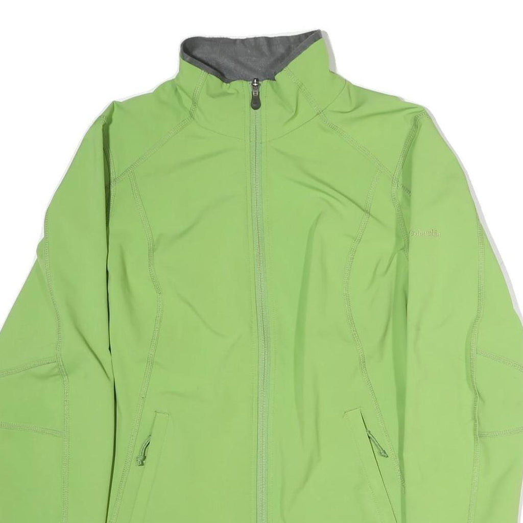 COLUMBIA Womens Green Jacket L Polyester Plain Zip Sports Outdoor Activewear