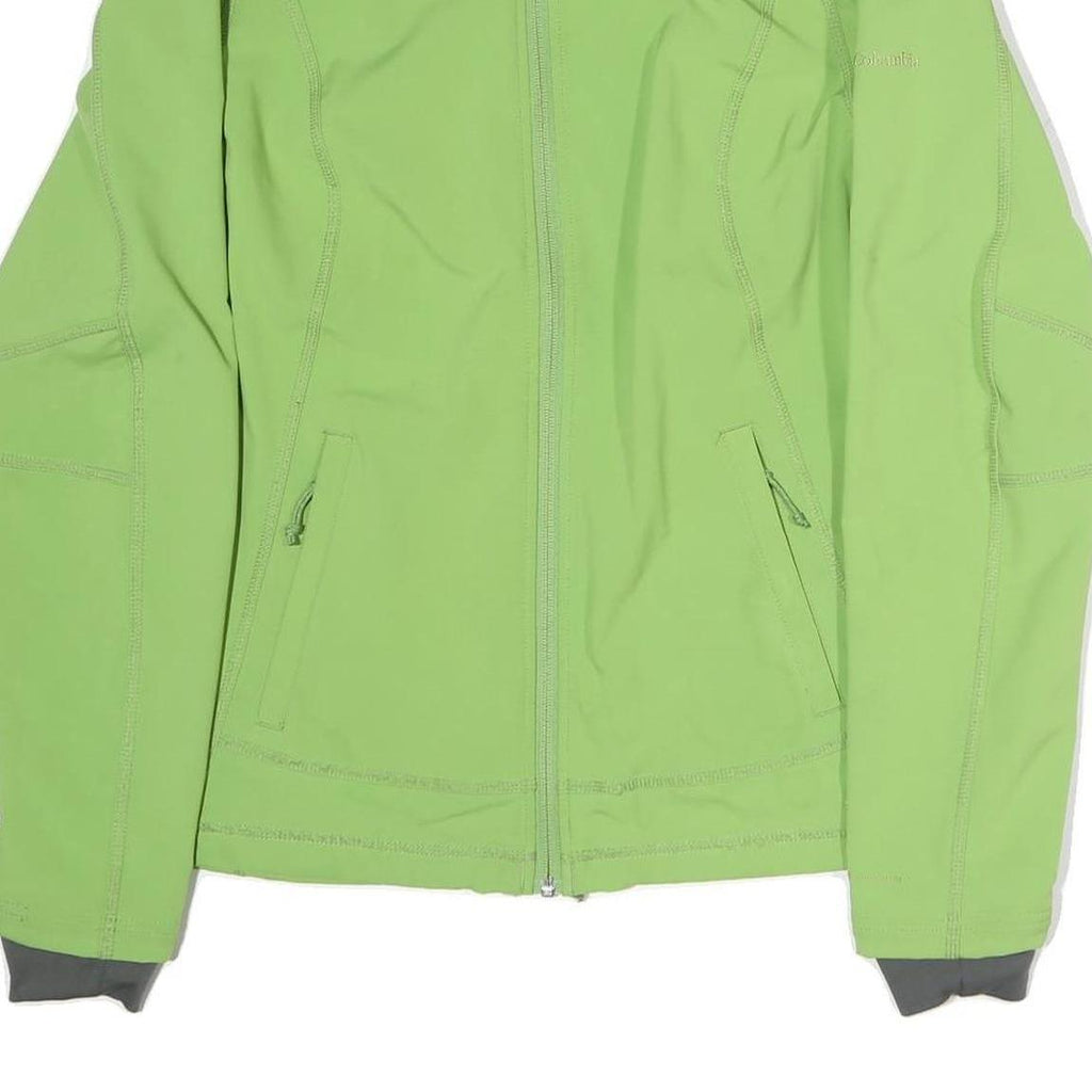 COLUMBIA Womens Green Jacket L Polyester Plain Zip Sports Outdoor Activewear