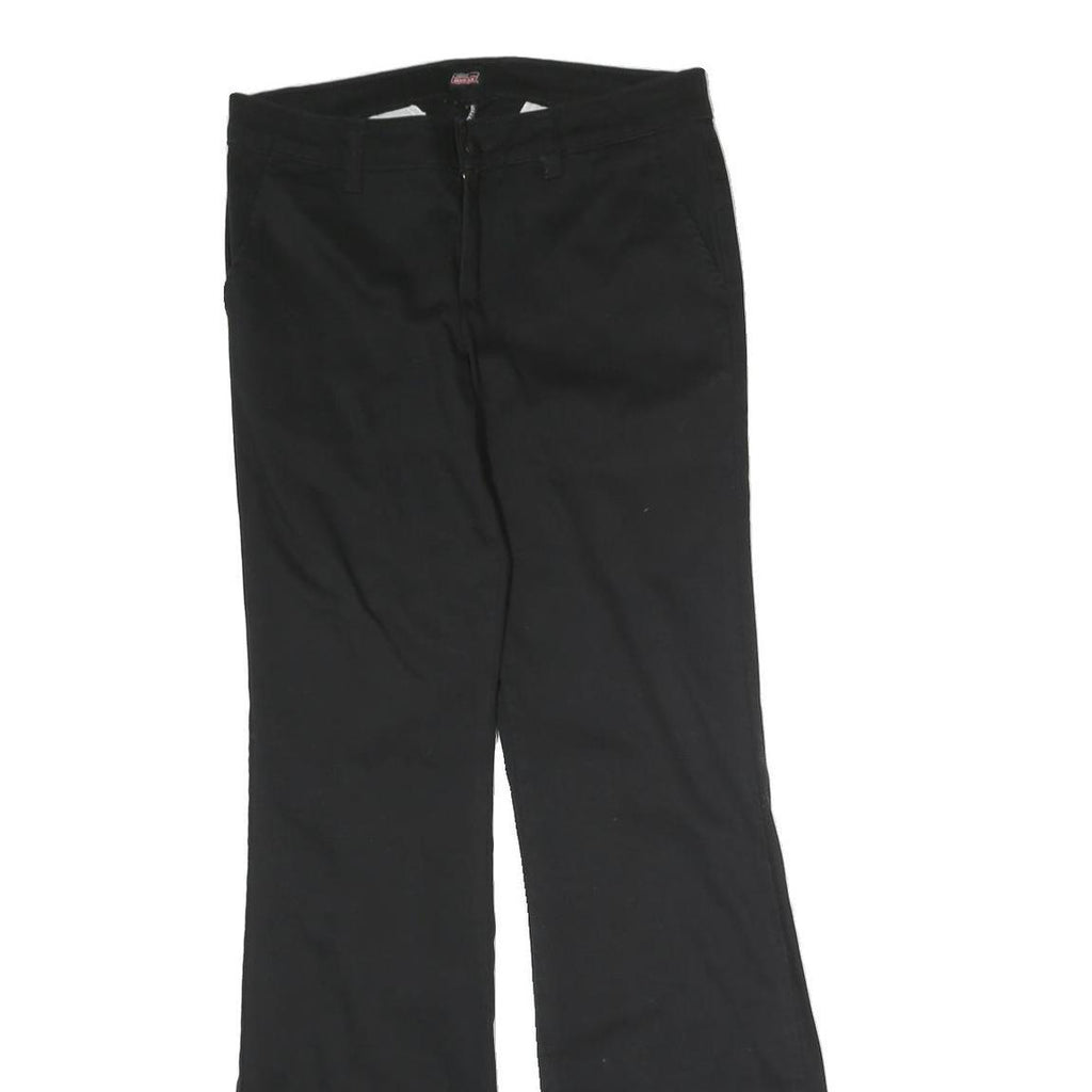 DICKIES Mens Cotton Black Regular Fit Straight Leg Trousers W28 L30 Workwear