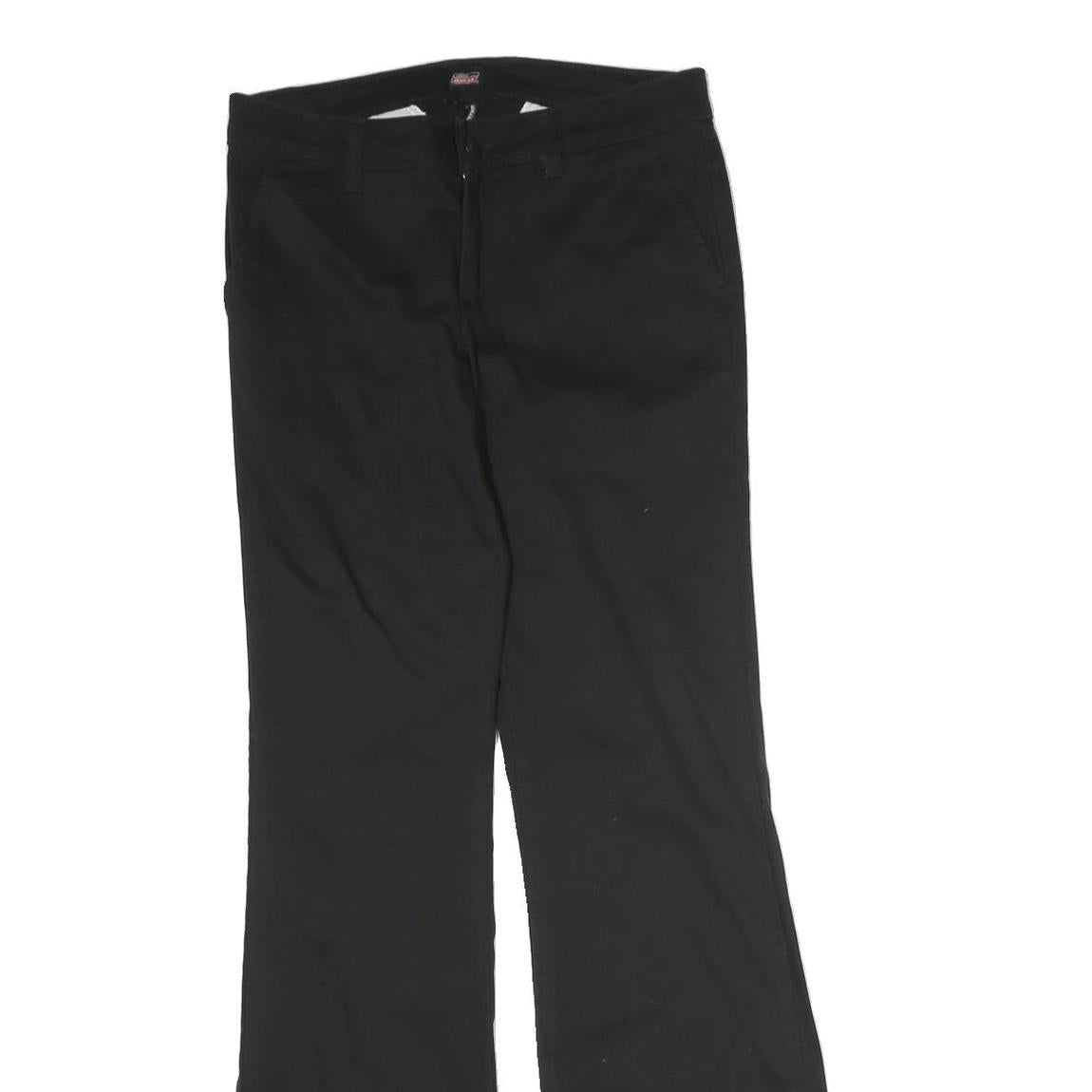 DICKIES Mens Cotton Black Regular Fit Straight Leg Trousers W28 L30 Workwear
