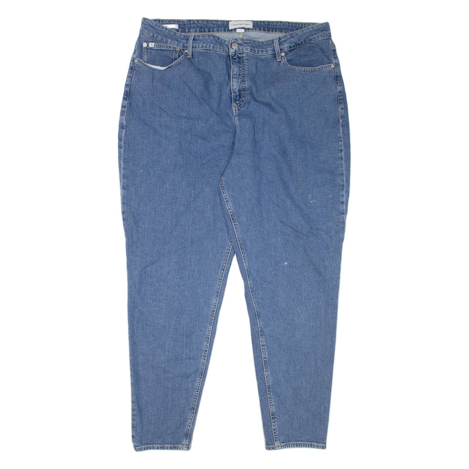 CALVIN KLEIN JEANS Womens Jeans Blue Regular Mom W40 L31