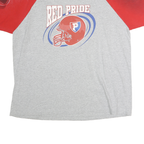 EVERYDAY LIFE Mens Grey & Red Red Pride Graphic T-Shirt XL Short Sleeve Crew