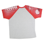 EVERYDAY LIFE Mens Grey & Red Red Pride Graphic T-Shirt XL Short Sleeve Crew