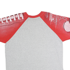 EVERYDAY LIFE Mens Grey & Red Red Pride Graphic T-Shirt XL Short Sleeve Crew