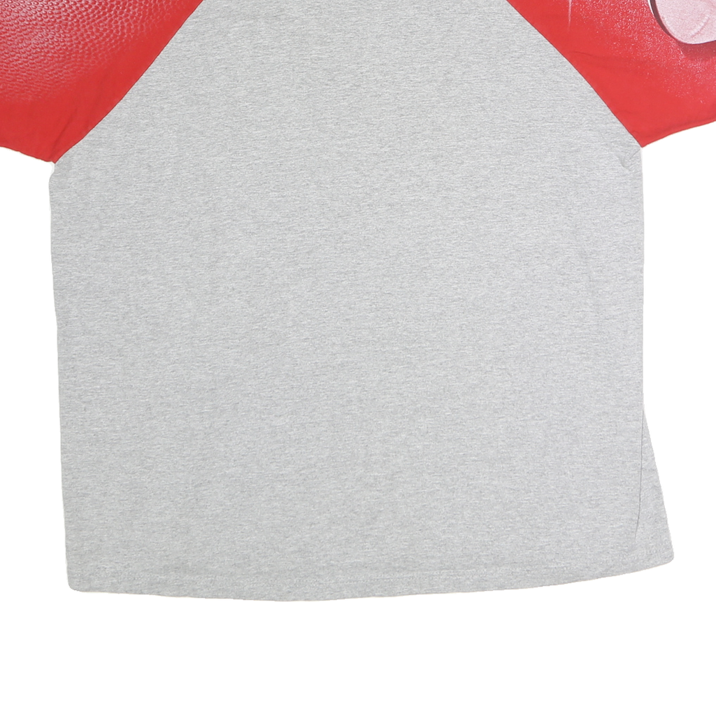 EVERYDAY LIFE Mens Grey & Red Red Pride Graphic T-Shirt XL Short Sleeve Crew