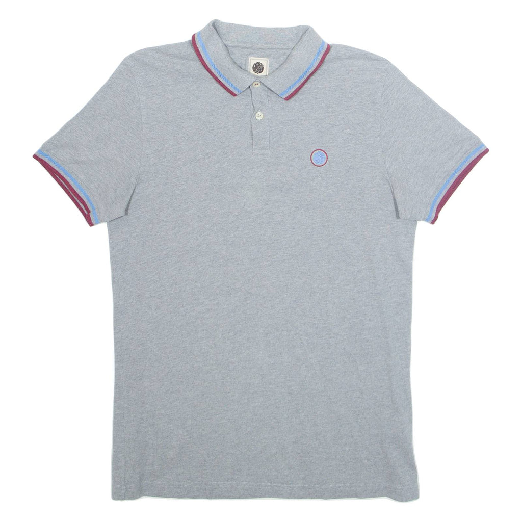 PRETTY GREEN Mens Polo Shirt Grey S