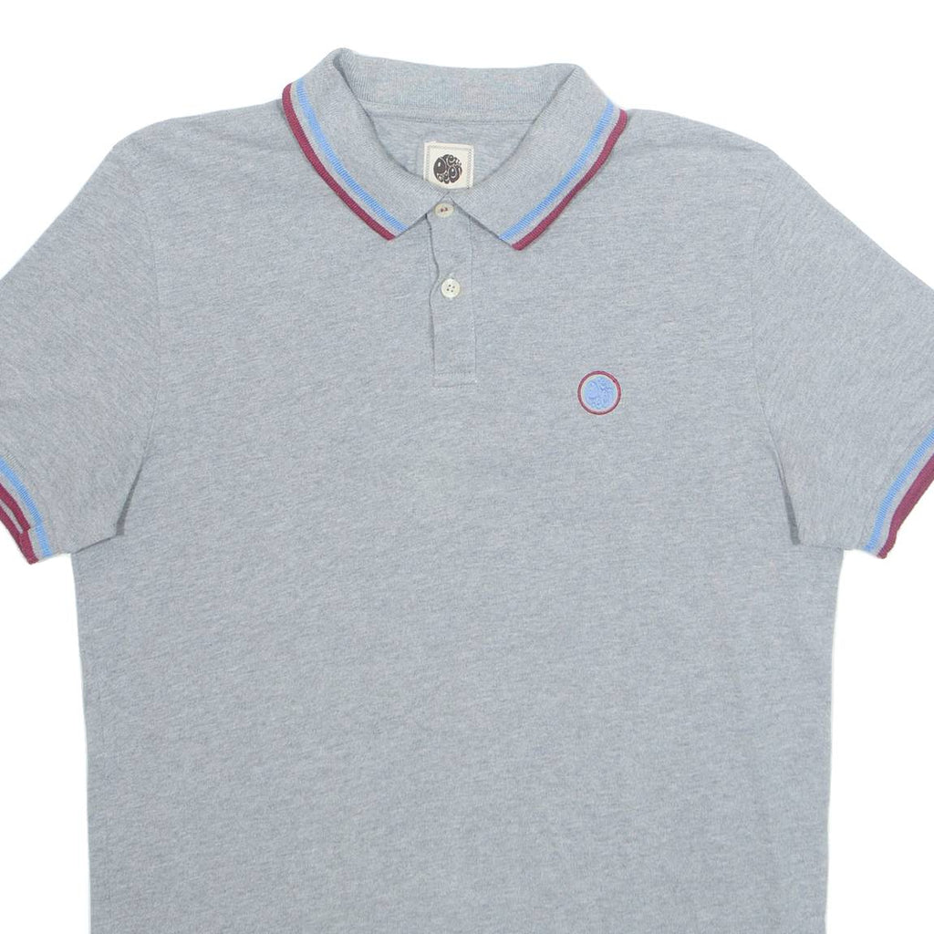 PRETTY GREEN Mens Polo Shirt Grey S