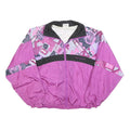LUIGI LAMBERTO Mens Purple & Pink Printed Nylon Jacket M Lightweight Windbreaker