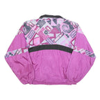 LUIGI LAMBERTO Mens Purple & Pink Printed Nylon Jacket M Lightweight Windbreaker