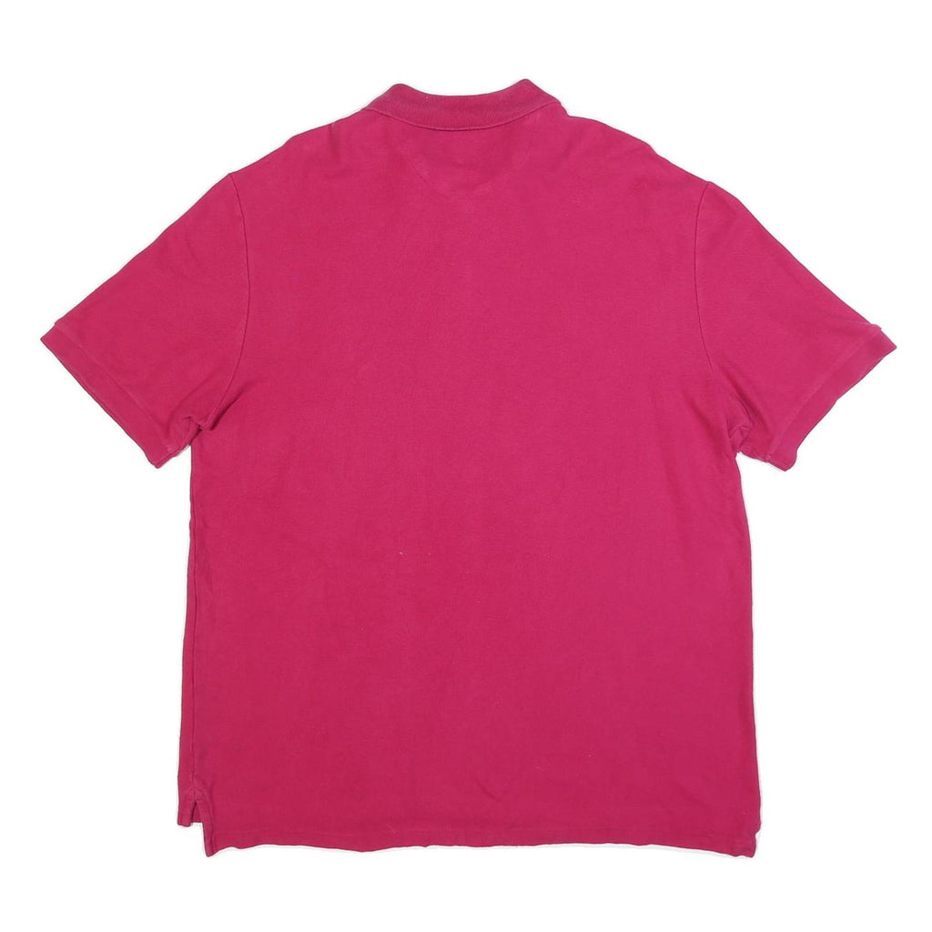 CHAPS Mens Red Short Sleeve Polo Shirt XL Cotton Blend Classic Fit Casual
