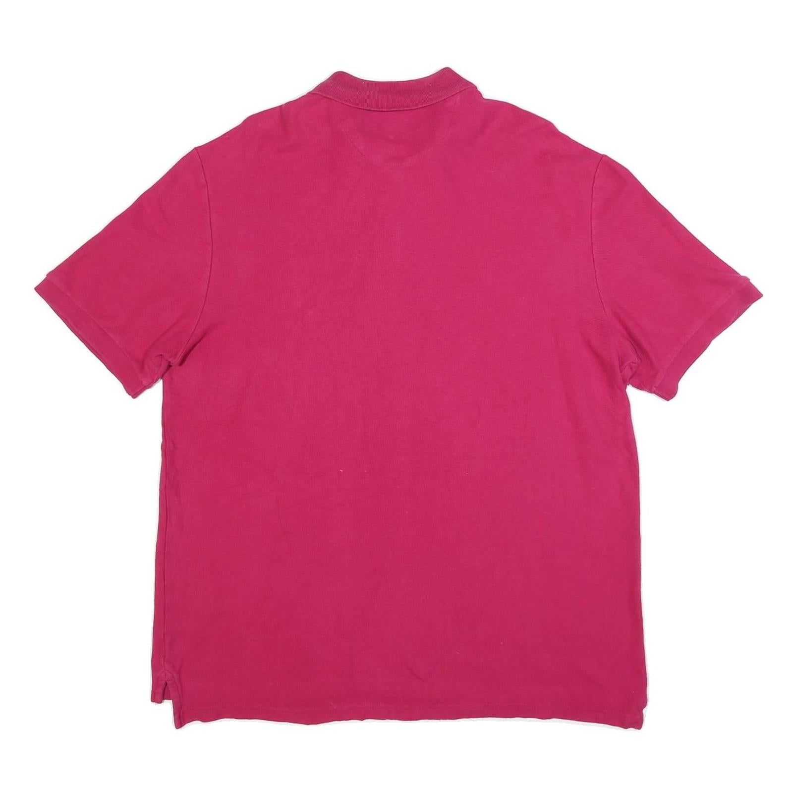 CHAPS Mens Red Short Sleeve Polo Shirt XL Cotton Blend Classic Fit Casual