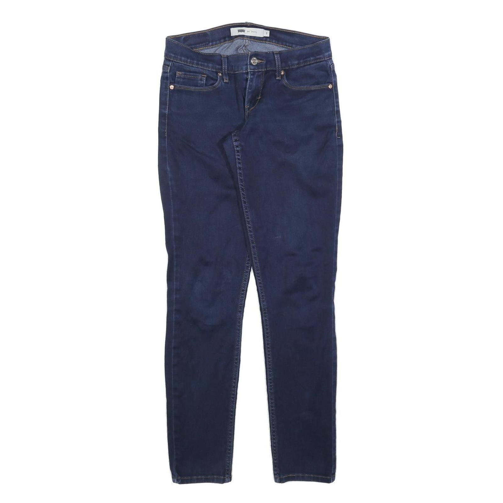 LEVI'S 524 Womens Slim Jeans Denim Dark W26 L32 Stylish Cotton Blend Zip