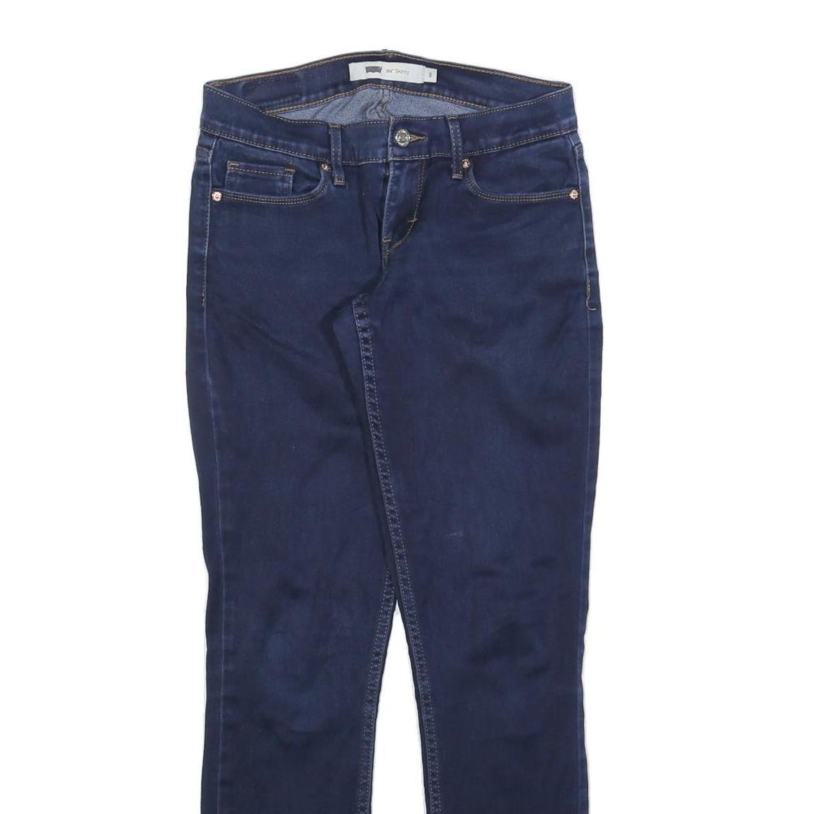 LEVI'S 524 Womens Slim Jeans Denim Dark W26 L32 Stylish Cotton Blend Zip