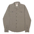 LEVI'S Mens Brown Check Shirt M Button Long Sleeve Casual Cotton Shirt