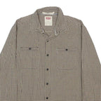 LEVI'S Mens Brown Check Shirt M Button Long Sleeve Casual Cotton Shirt