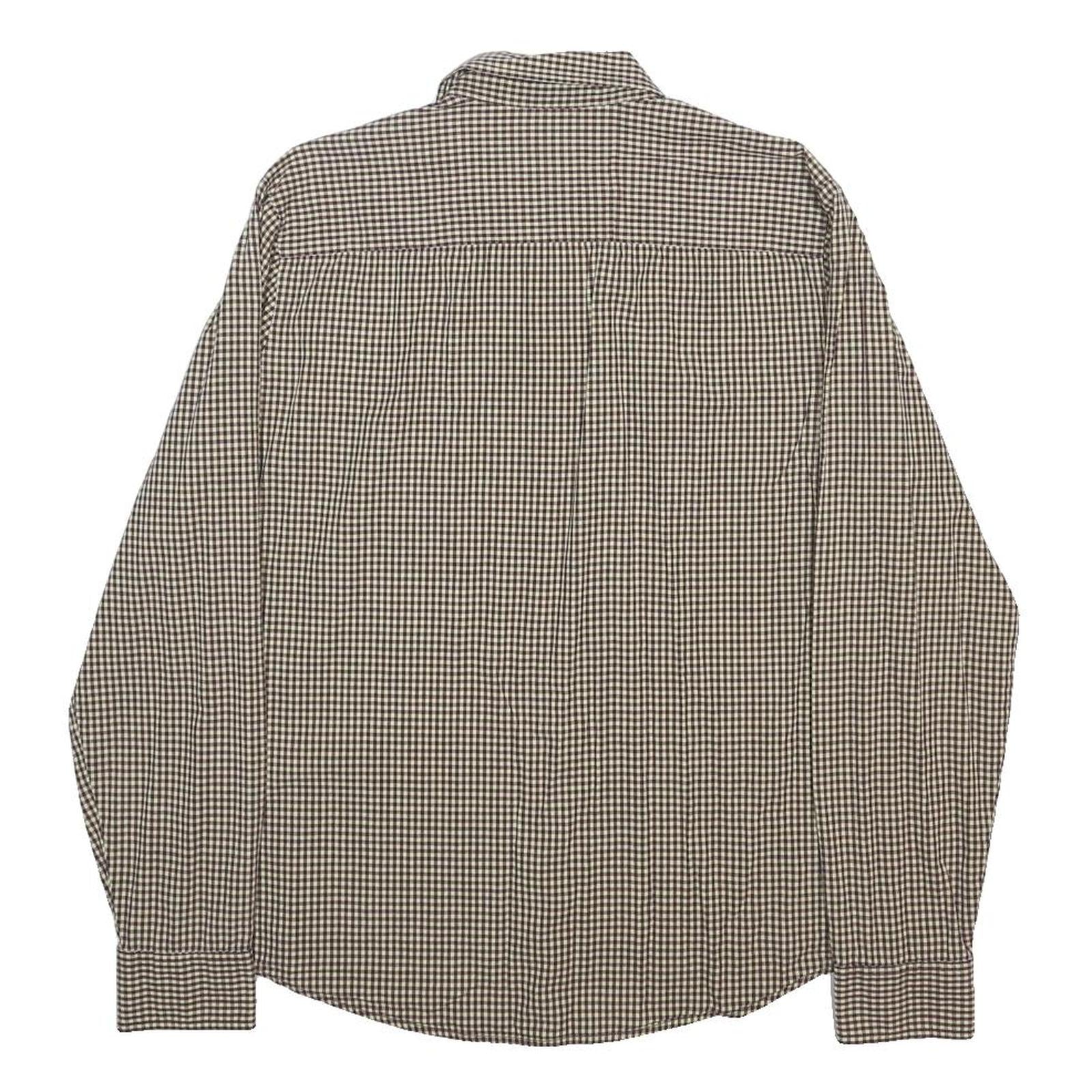 LEVI'S Mens Brown Check Shirt M Button Long Sleeve Casual Cotton Shirt