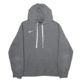 NIKE Mens Grey Hoodie L Cotton Blend Pullover Sports Sweatshirt