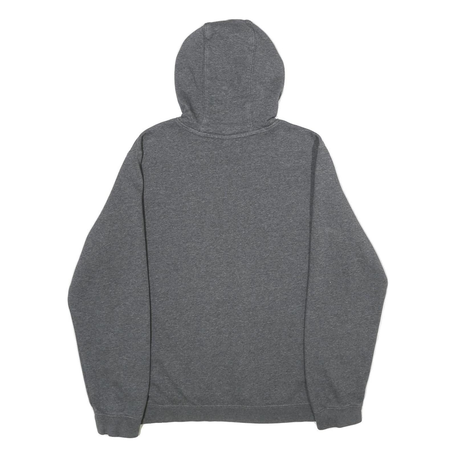 NIKE Mens Grey Hoodie L Cotton Blend Pullover Sports Sweatshirt