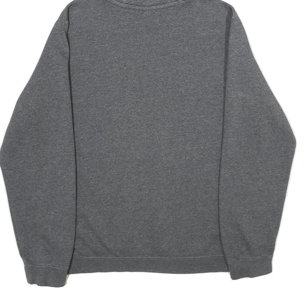 NIKE Mens Grey Hoodie L Cotton Blend Pullover Sports Sweatshirt