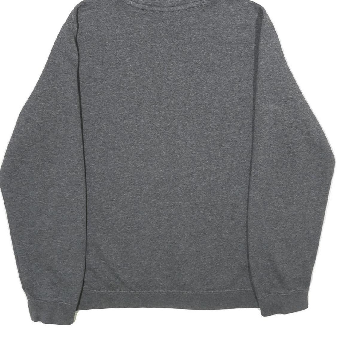 NIKE Mens Grey Hoodie L Cotton Blend Pullover Sports Sweatshirt