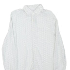 REISS Womens White & Black Patterned Shirt S Cotton Blend Formal Long Sleeve