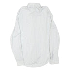 REISS Womens White & Black Patterned Shirt S Cotton Blend Formal Long Sleeve