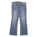 TOMMY HILFIGER Womens Blue Regular Bootcut Denim Light W35 L33 Toggle Closure