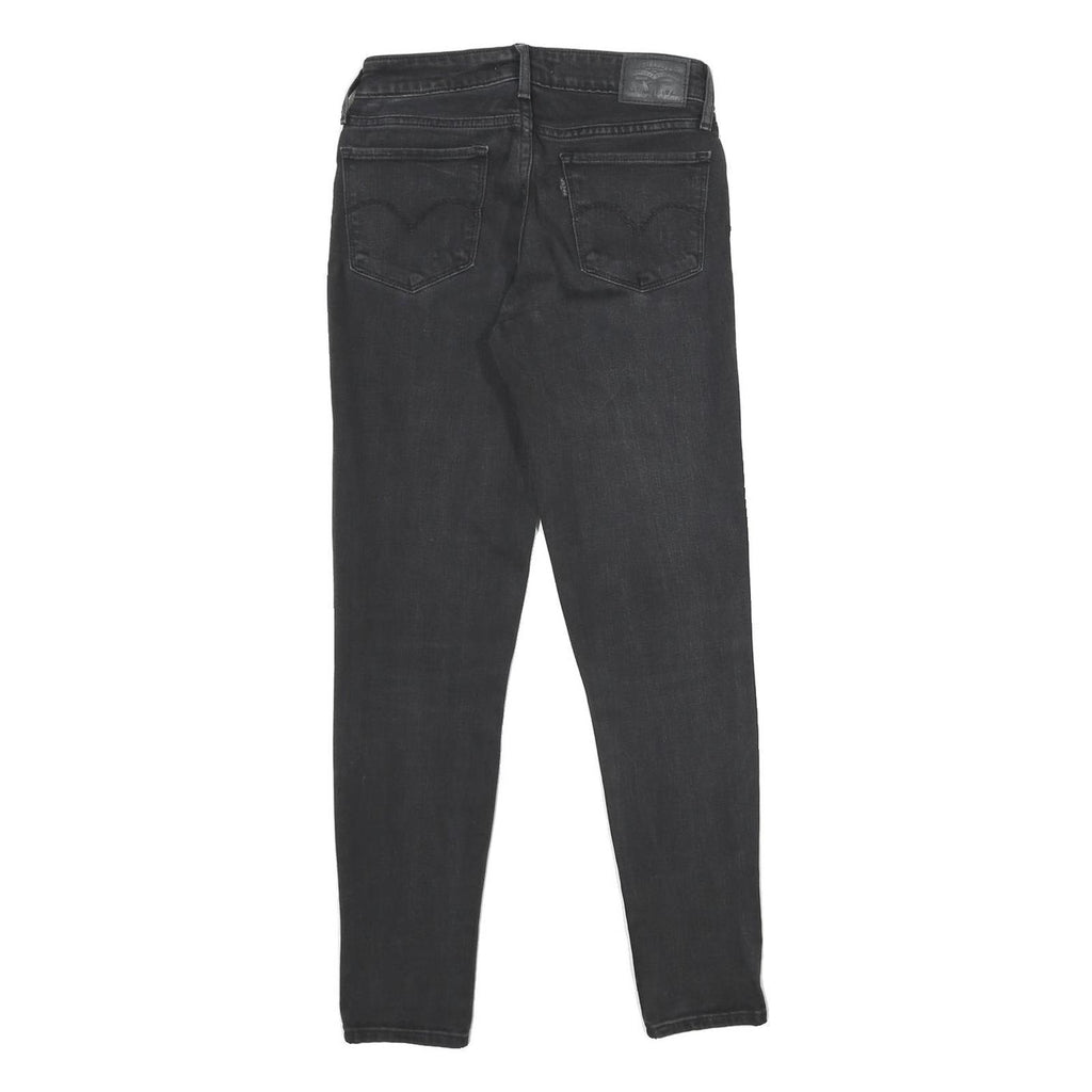 LEVI'S 711 Skinny Womens Jeans Black Slim Skinny Denim W25 L28 Stretch Zip