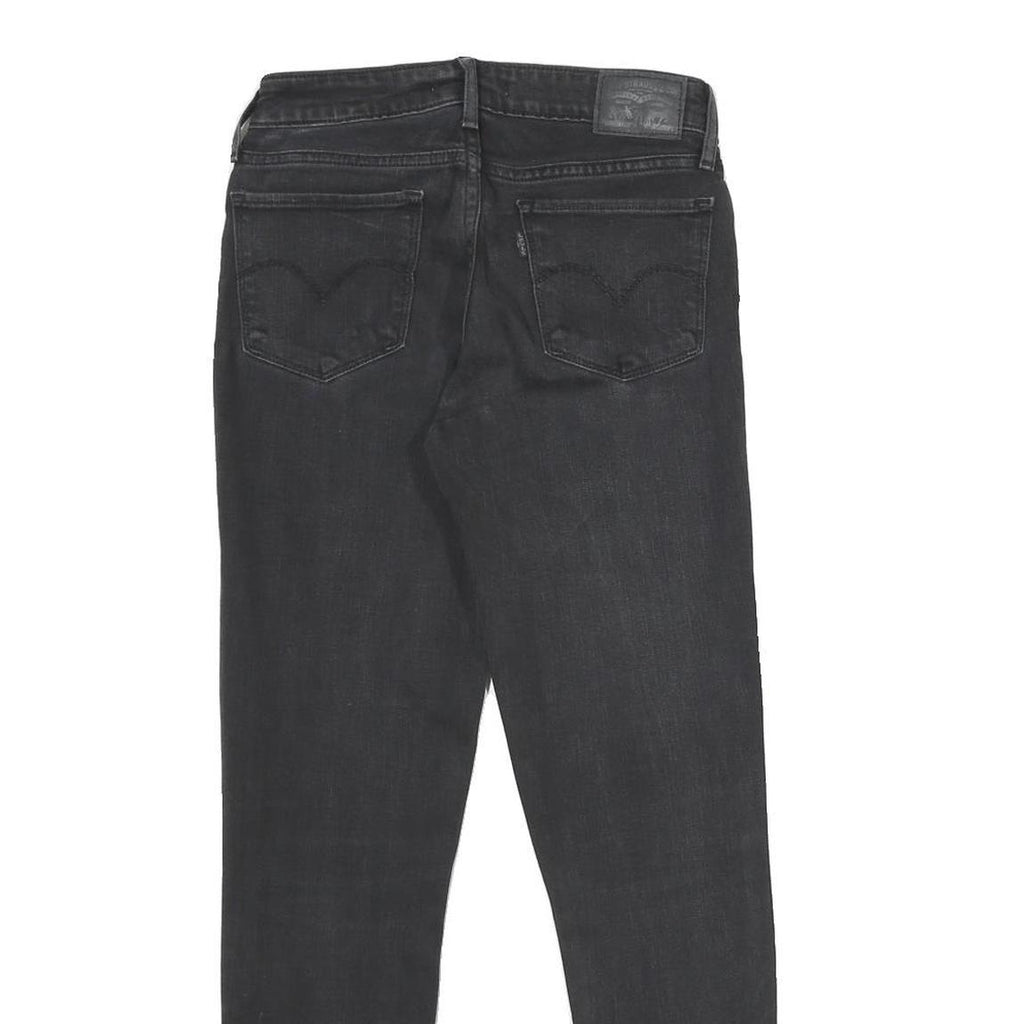 LEVI'S 711 Skinny Womens Jeans Black Slim Skinny Denim W25 L28 Stretch Zip