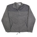 FILA Mens Grey Polyester Zip Jacket L Fleece Contrast Panel Casual Outerwear