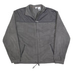 FILA Mens Grey Polyester Zip Jacket L Fleece Contrast Panel Casual Outerwear
