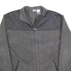 FILA Mens Grey Polyester Zip Jacket L Fleece Contrast Panel Casual Outerwear