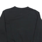 CONVERSE Womens Black Sweatshirt Crew Neck S Cotton Logo Pullover Casual