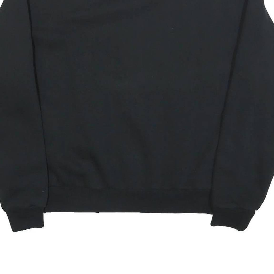 CONVERSE Womens Black Sweatshirt Crew Neck S Cotton Logo Pullover Casual