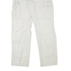 BIAGGINI Mens Cotton Blend White Regular Fit Cargo Trousers W33 L31 Casual Zip