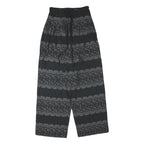 GANNI Womens Rayon Black Relaxed Wide-Leg Trousers W24 L26 Printed Comfortable