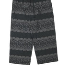 GANNI Womens Rayon Black Relaxed Wide-Leg Trousers W24 L26 Printed Comfortable