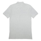 NIKE Mens Grey Short Sleeve Plain Cotton Polo Shirt S Classic Logo Casual Wear