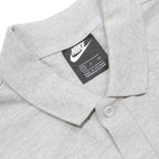 NIKE Mens Grey Short Sleeve Plain Cotton Polo Shirt S Classic Logo Casual Wear