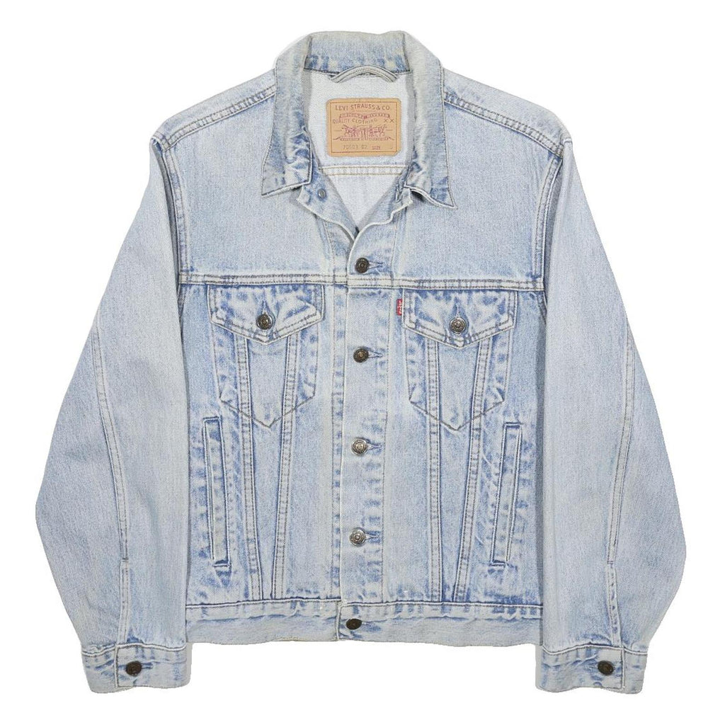 LEVI'S Mens Blue Denim Button Jacket S Cotton Classic Fit Vintage Casual